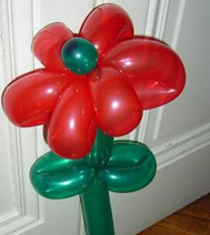 Un exemple de sculpture sur ballon : la fleur