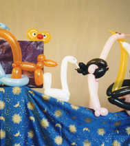 toutes les sculptures de ballons r�alis�es pendant le spectacle de No�l