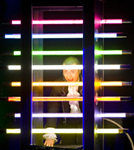 num�ro de magie visuelle avec des lasers, sur paris et la r�gion parisienne